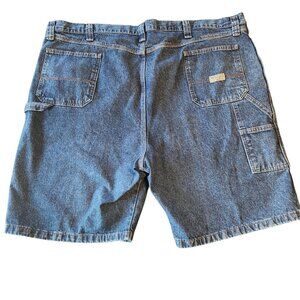Wrangler Denim Carpenter Shorts Jean  Workwear Outdoors Mens Size 48 Blue EUC